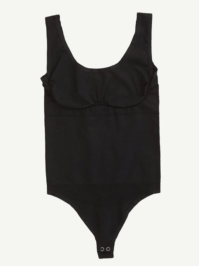 Body de tanga con control de abdomen, ropa exterior ecológica sin costuras